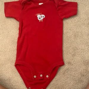 woof button up onesie